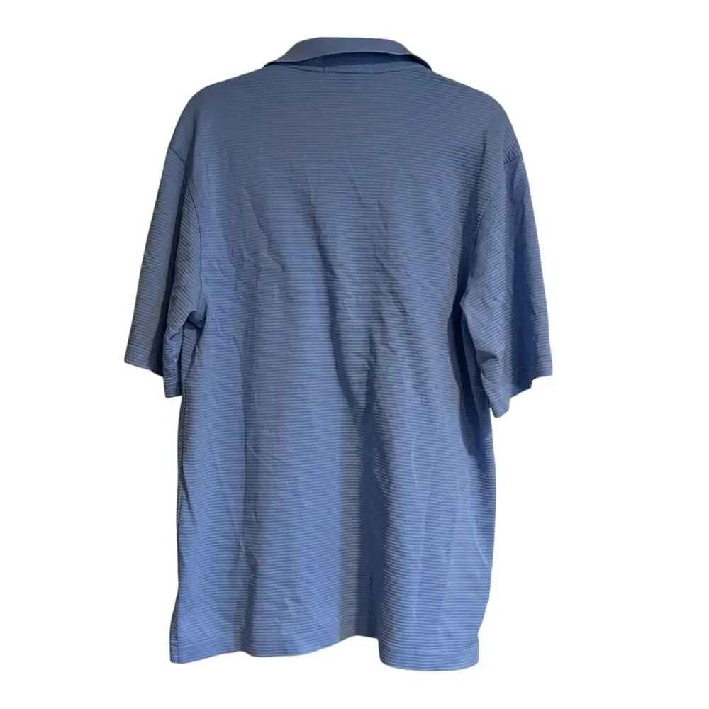 Vintage Fairway Green Purformance Blue Polo Shirt Men Sz Large Sterling Vineyard - Picture 2 of 13